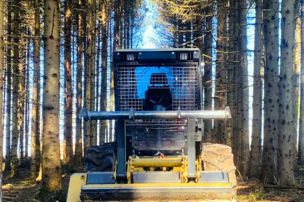 the bf 401 forestry mulcher has shredded field branches